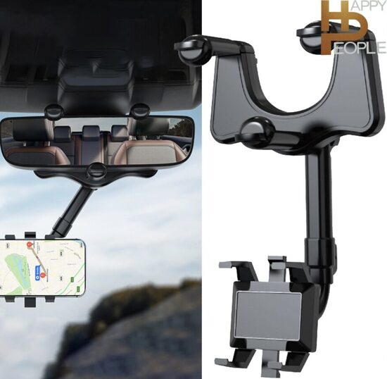 Automobilinis telefono laikiklis tvirtinamas ant veidrodėlio